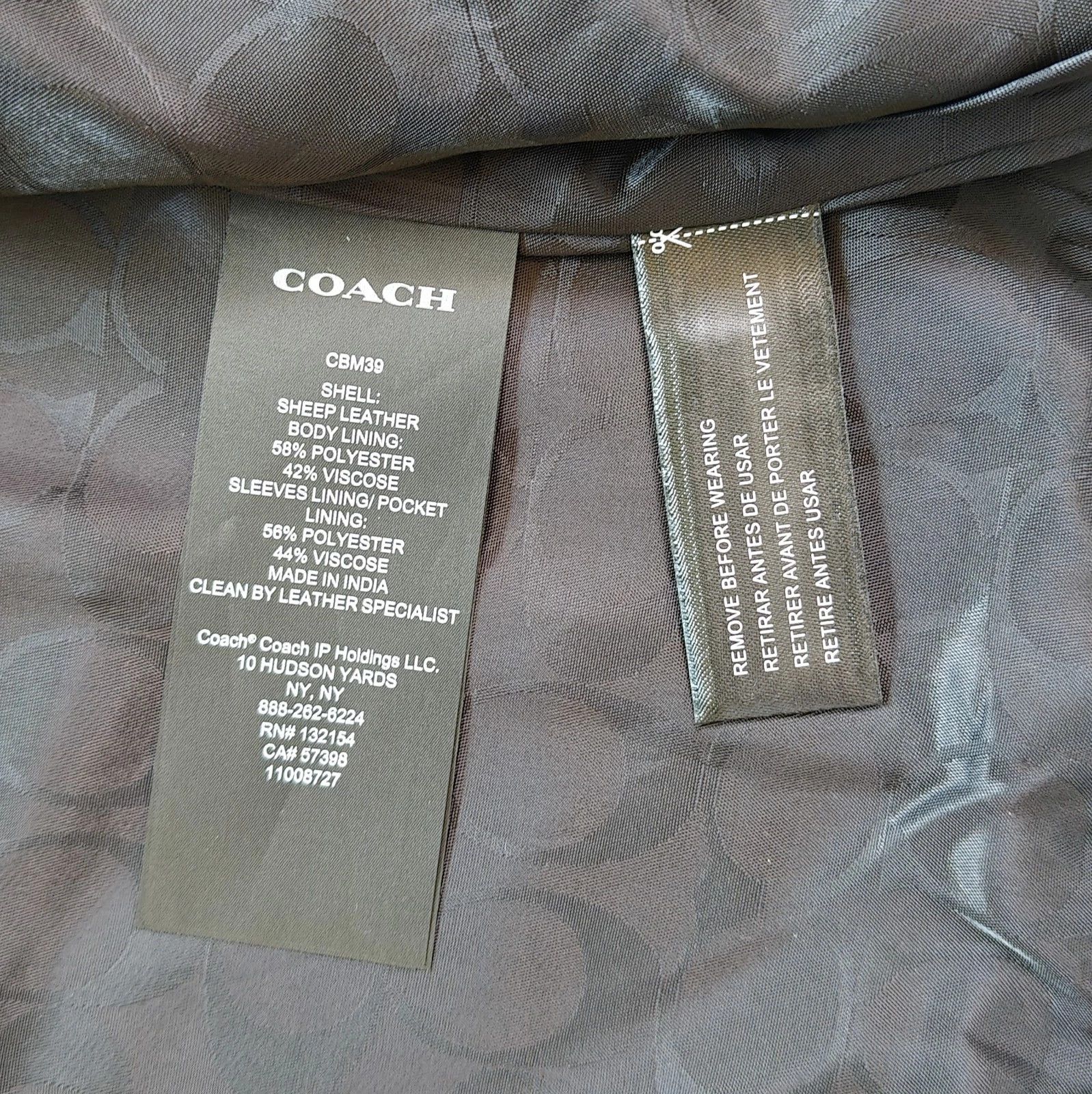 Coach Coach Leather Racer FTP 5073 Size US XL / EU 56 / 4 - 9 Thumbnail