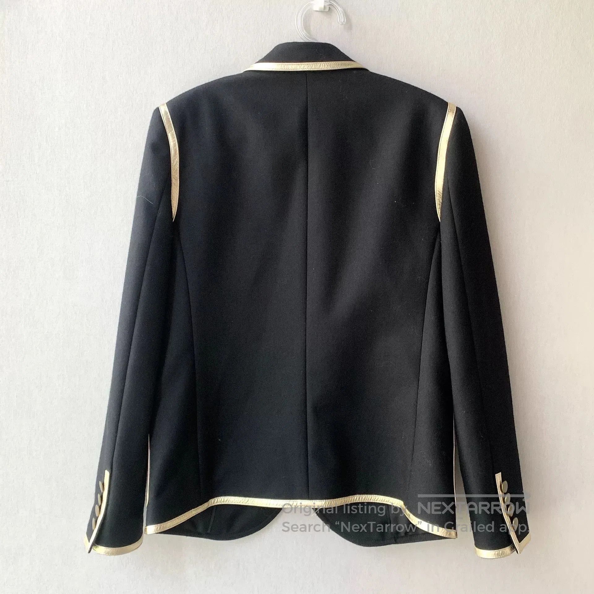 Saint Laurent Paris Saint Laurent Black Blazer with Gold Trim. Size M / US 6-8 / IT 42-44 - 2 Thumbnail