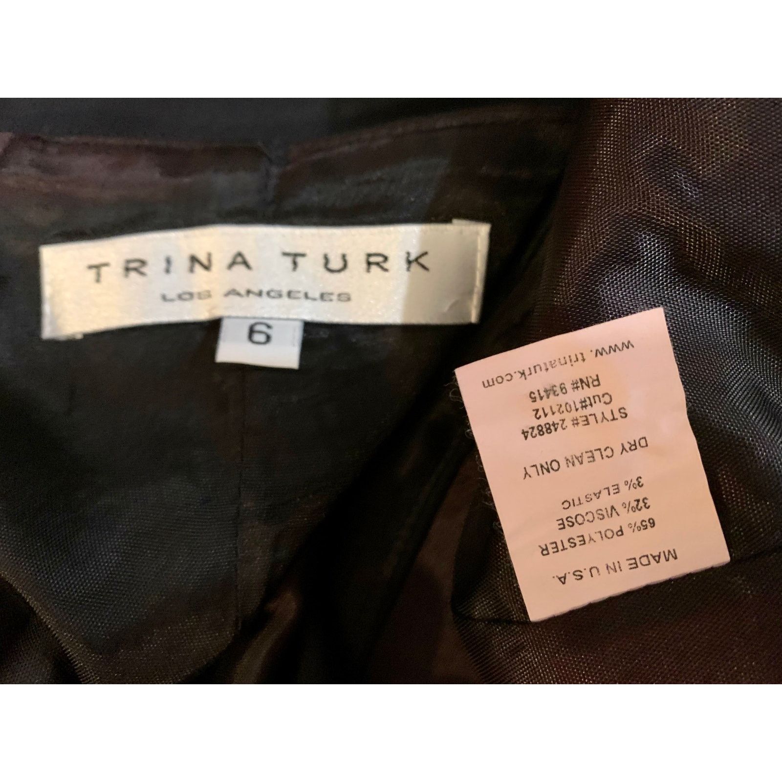 Trina Turk Trina Turk BLACK Pencil Skirt Flounce Hem | STRETCH | size 6 Size 28" / US 6 / IT 42 - 7 Thumbnail