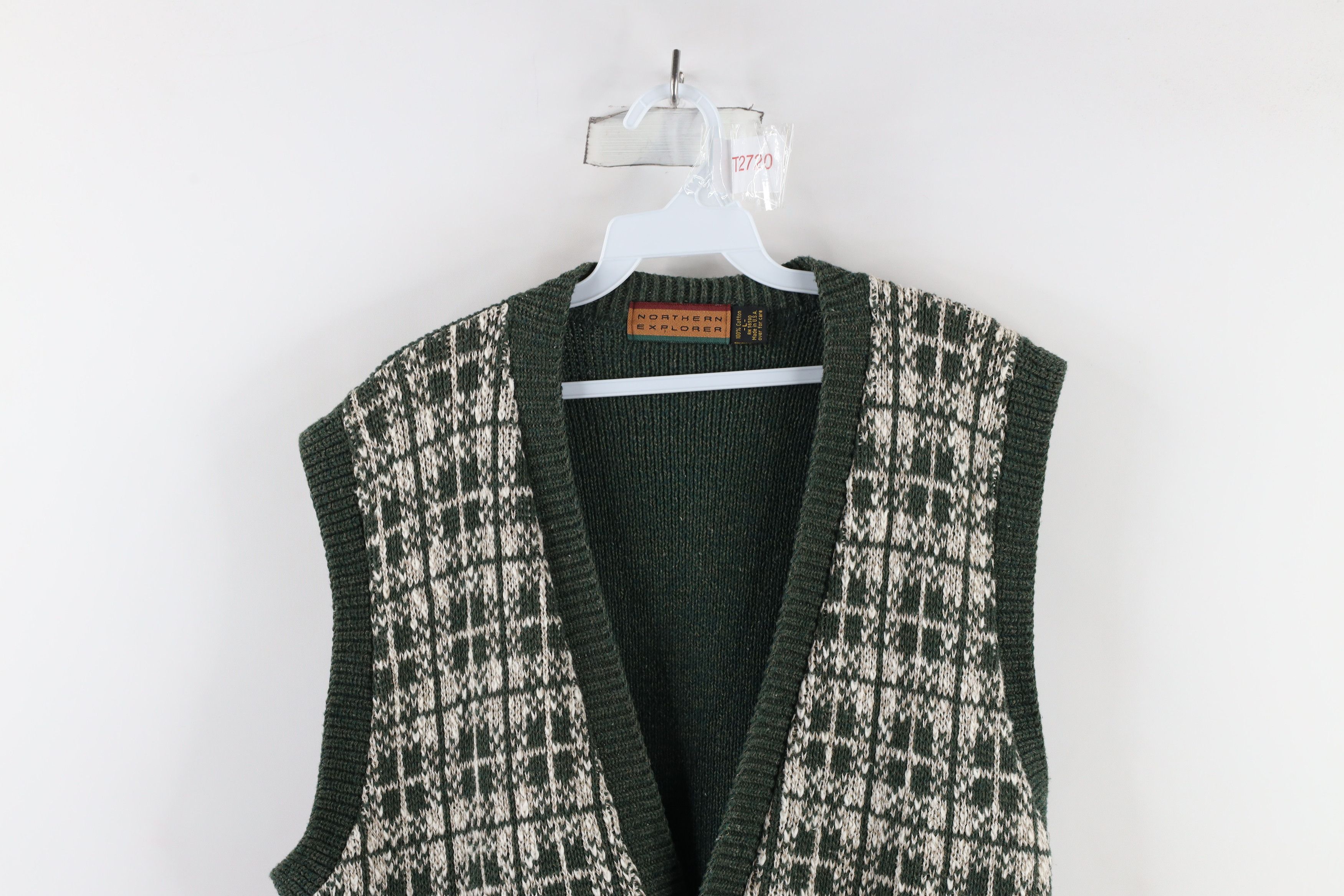 Vintage Vintage 90s Streetwear Cotton Knit Cardigan Sweater Vest USA Size US L / EU 52-54 / 3 - 2 Thumbnail