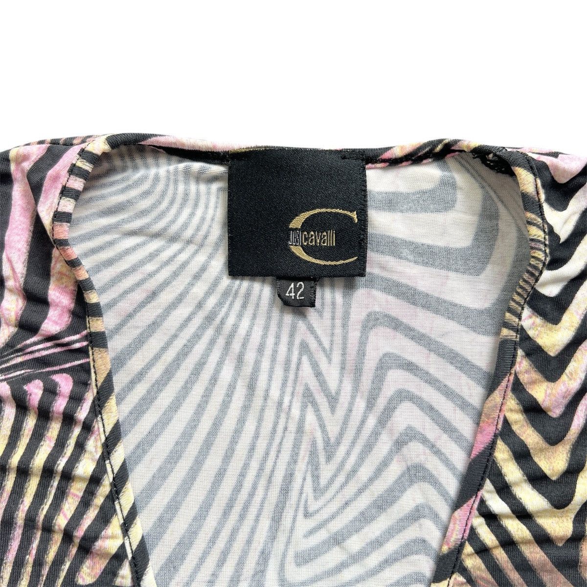 Just Cavalli VINTAGE ROBERTO CAVALLI PSYCHEDELIC ILLUSION TOP BLOUSE Size M / US 6-8 / IT 42-44 - 2 Thumbnail