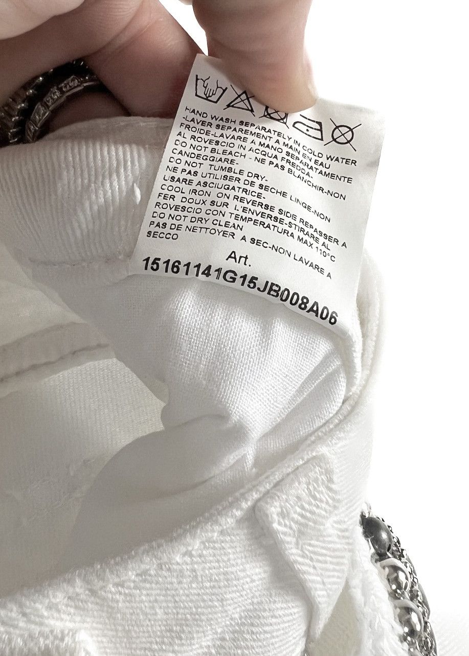 Pierre Balmain Pierre Balmain White Studded Embellished Biker Jeans Size 27" / US 4 / IT 40 - 10 Thumbnail