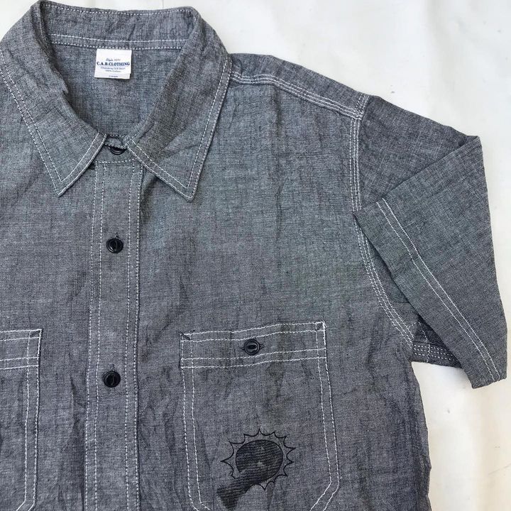 CPO × Japanese Brand Cab japan C.A.B Clothing Chambray Shirt Short Sleeve Japan Size US L / EU 52-54 / 3 - 8 Thumbnail