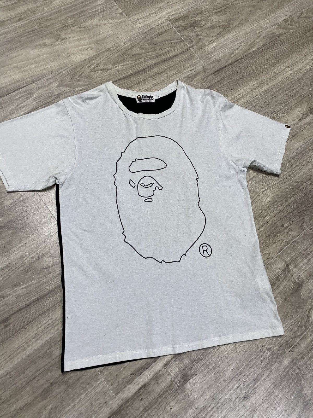 Bape A Bathing Ape Black White Bape Head Tee Shirt Medium Size US M / EU 48-50 / 2 - 1 Thumbnail