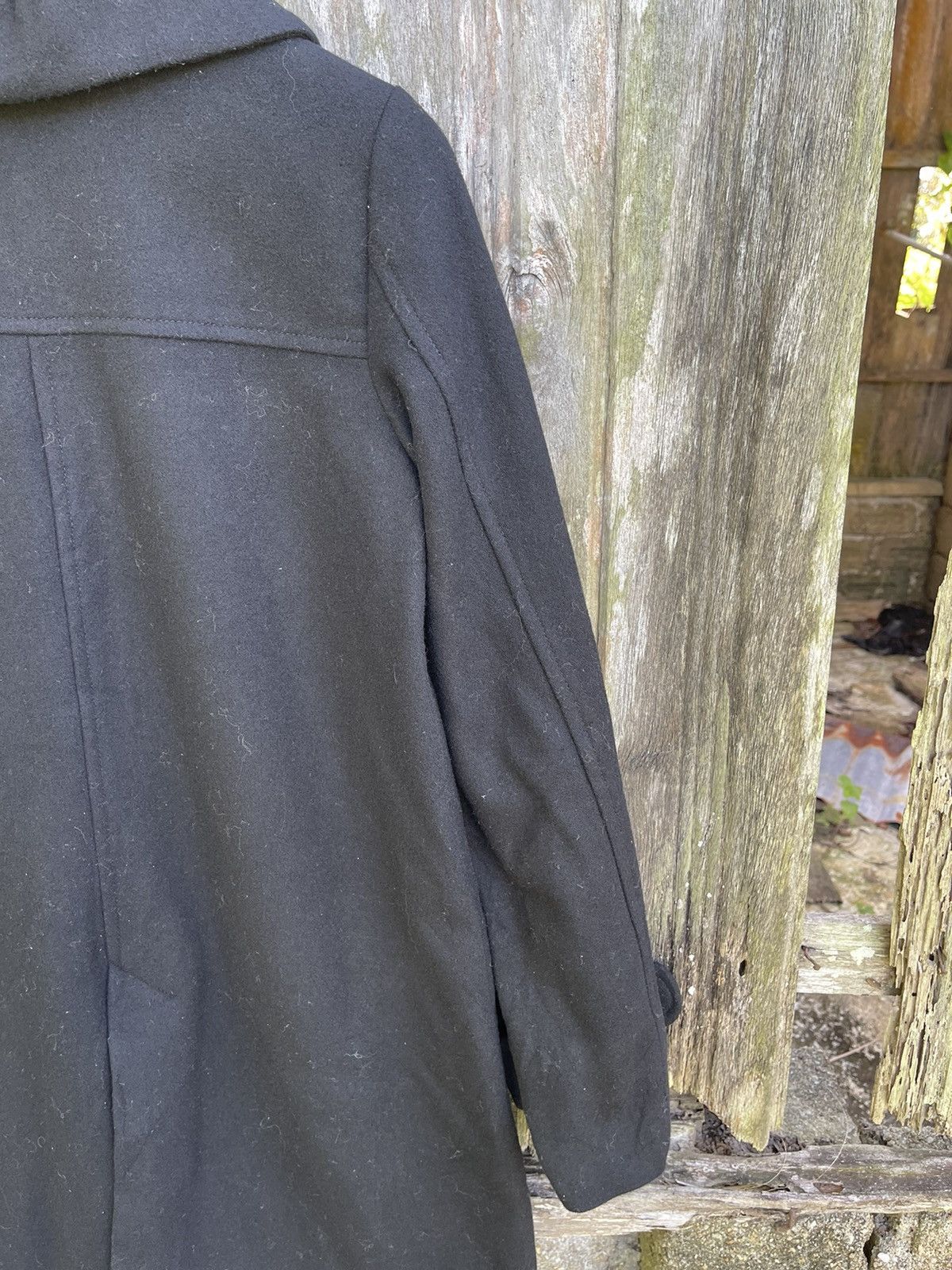 Designer II MK Mikhel Klein Paris Black Wool Blend Coat Size M / US 6-8 / IT 42-44 - 15 Thumbnail