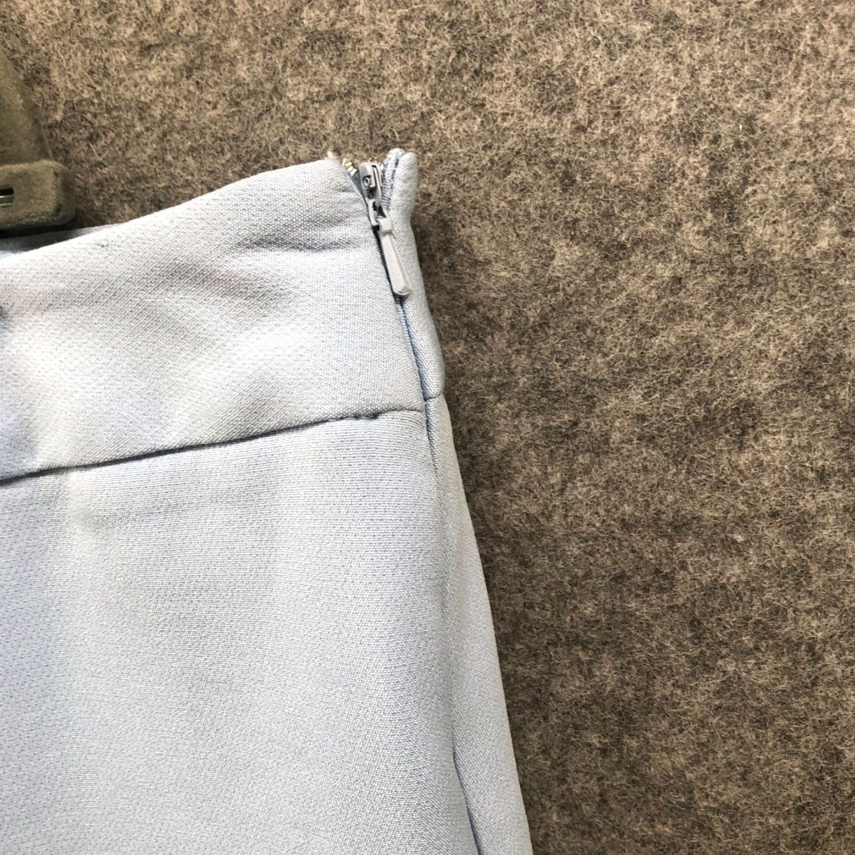 River Island River Island High Rise Flare Crop Dress Pants Womens 12 Light Blue Side Zip Dress Pants Women's 12 Blue Flared Crop Pant Array? Size 34" / US 12 / IT 48 - 5 Thumbnail