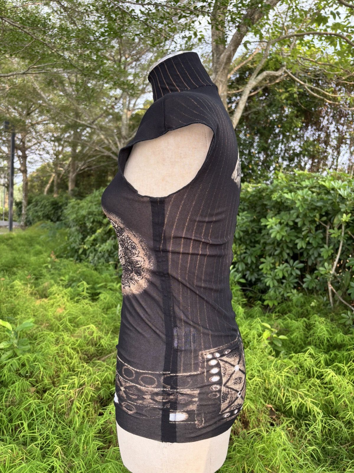 Vintage Vintage mesh tank top with turtle neck Size M / US 6-8 / IT 42-44 - 2 Thumbnail