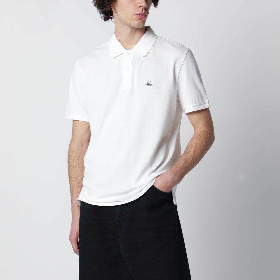 C.P. Company o1d2blof0226 Polo Shirt With Logo Patch In White Size US M / EU 48-50 / 2 - 1 Thumbnail