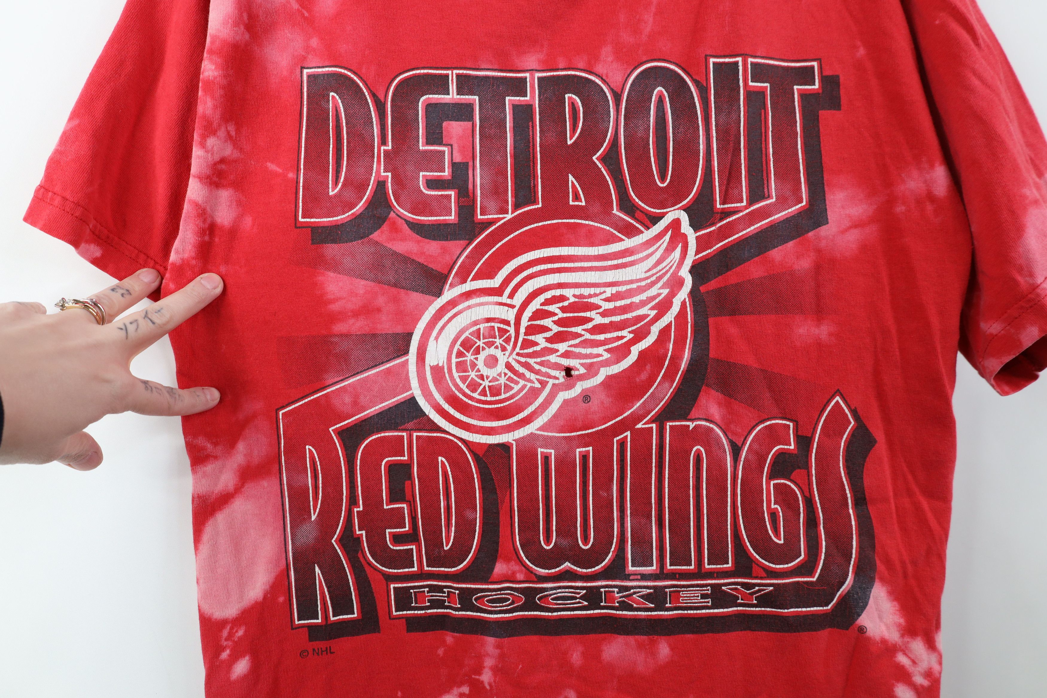 Vintage Vintage 90s Detroit Red Wings Hockey Short Sleeve T-Shirt Size US L / EU 52-54 / 3 - 4 Thumbnail