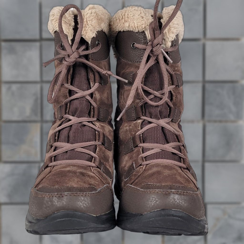 Vintage Columbia Women's Ice Maiden II Boot Size 7 Waterproof Lace Up Brown Leather Size US 7 / IT 37 - 1 Thumbnail