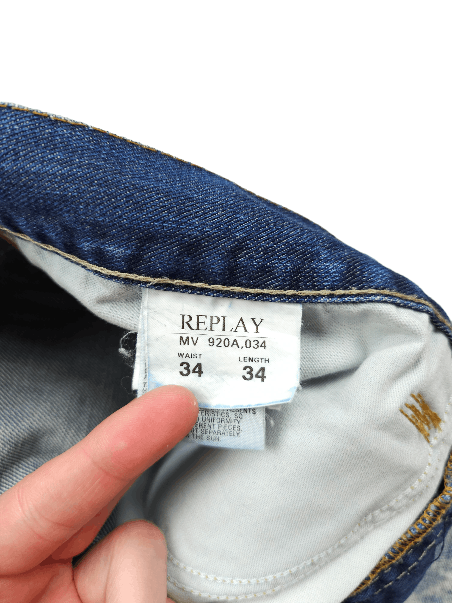 Japanese Brand × Vintage 💎 Size 34/30 Crazy Y2K Ripped Washed Distressed Denim Jeans Size US 34 / EU 50 - 14 Thumbnail