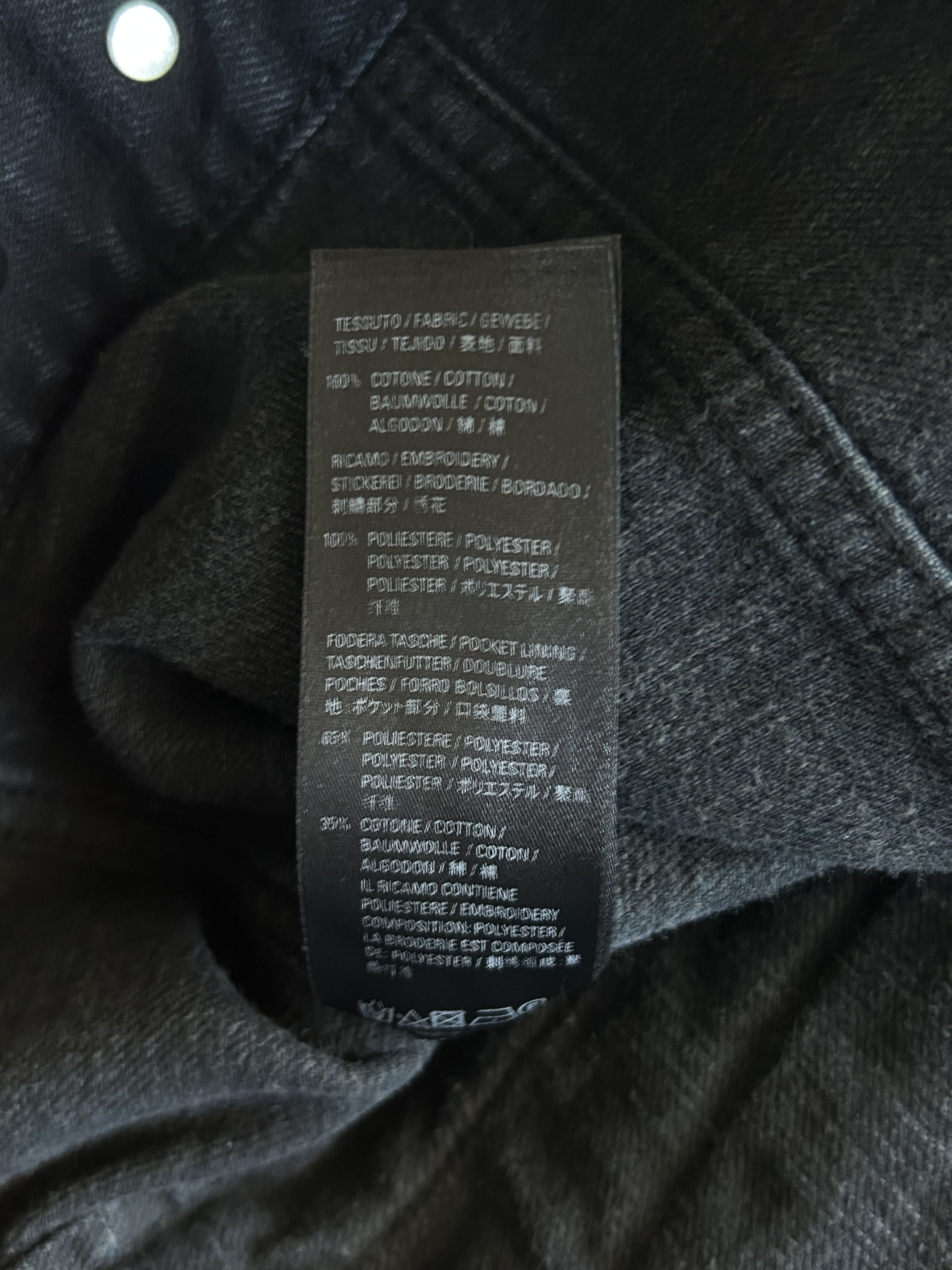 Balenciaga Balenciaga Dark Blue & Pink Logo Women's Denim Jacket Size M / US 6-8 / IT 42-44 - 6 Thumbnail