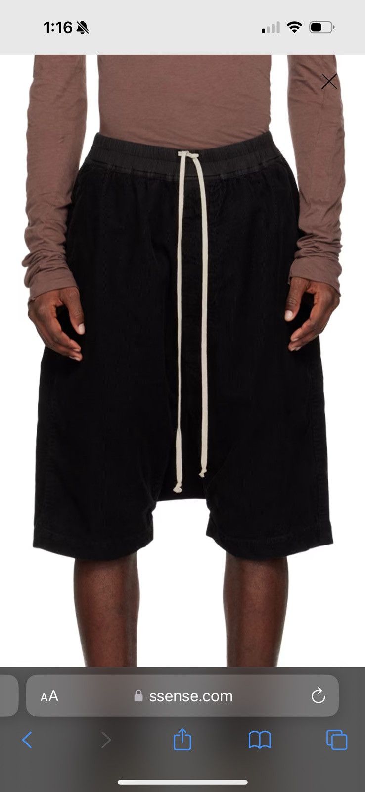 Rick Owens Rick Owens Performa F/W20 Courdory Shorts Size US 34 / EU 50 - 2 Thumbnail