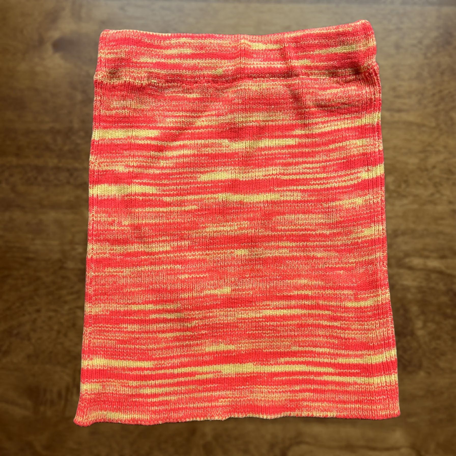 PRINCESS POLLY Princess Polly Skirt Womens M Orange Yellow Knit Bodycon Mini Size 32" / US 10 / IT 46 - 1 Thumbnail