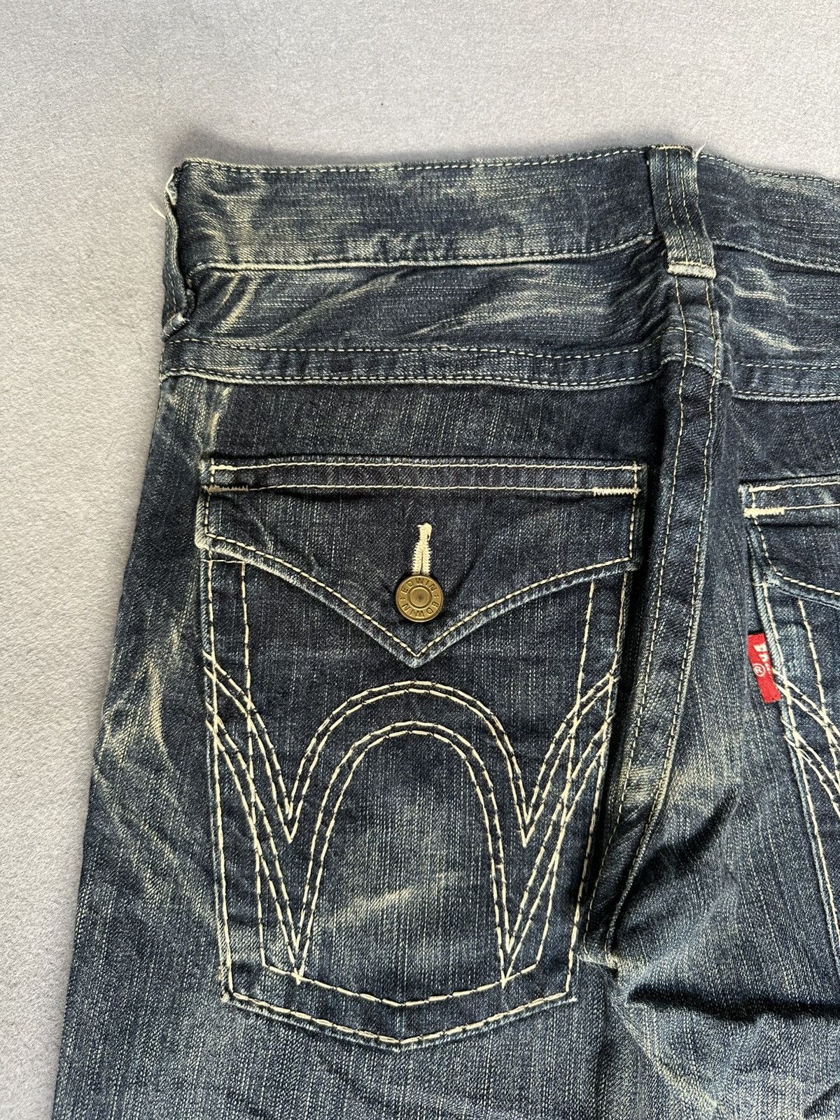 Japanese Brand FLARE Edwin Blue Trip Denim Size US 32 / EU 48 - 16 Thumbnail