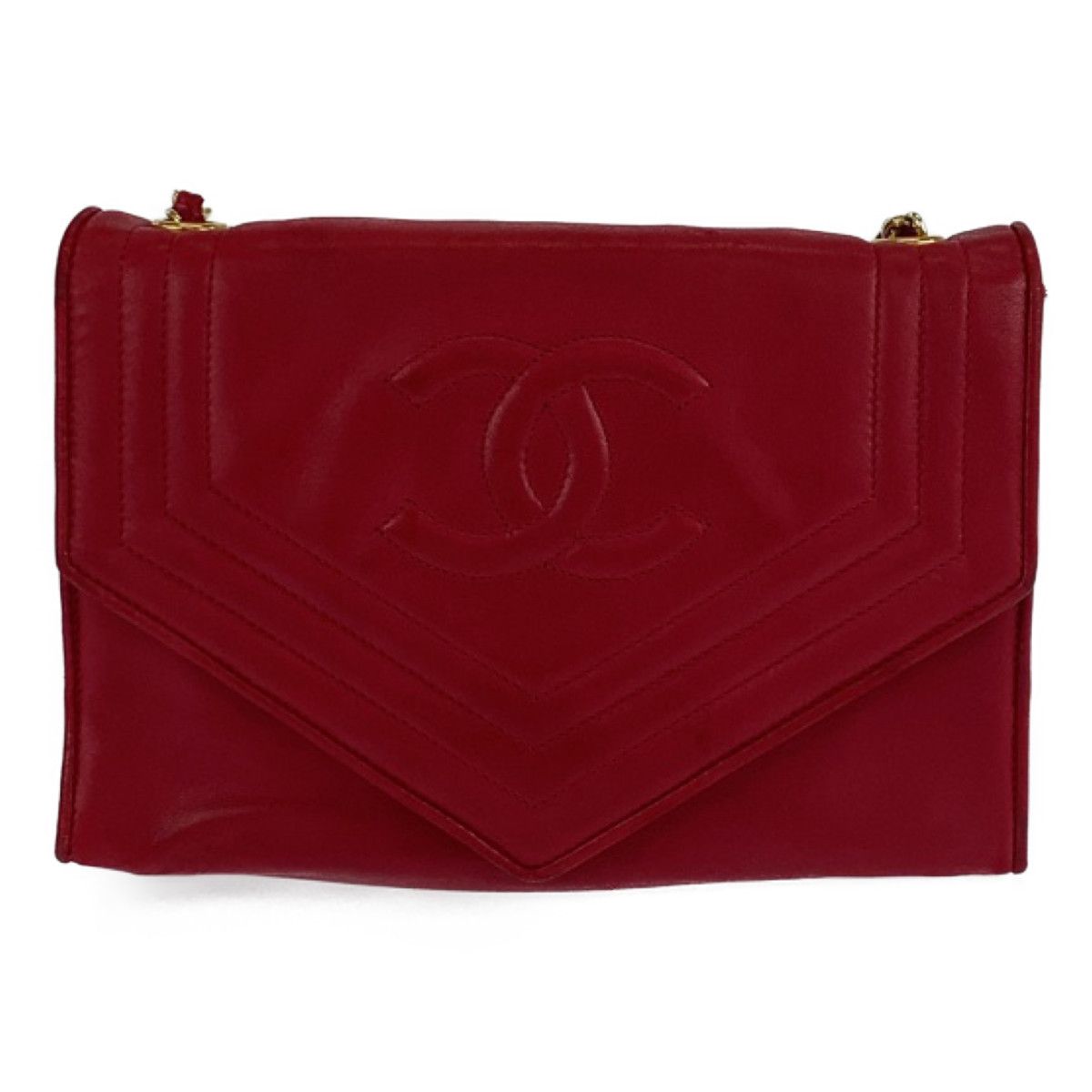 Chanel Chanel Chanel Vintage Lambskin Shoulder Bag Leather Crossbody Bag 04665 in Very Good Condition Size ONE SIZE - 1 Thumbnail
