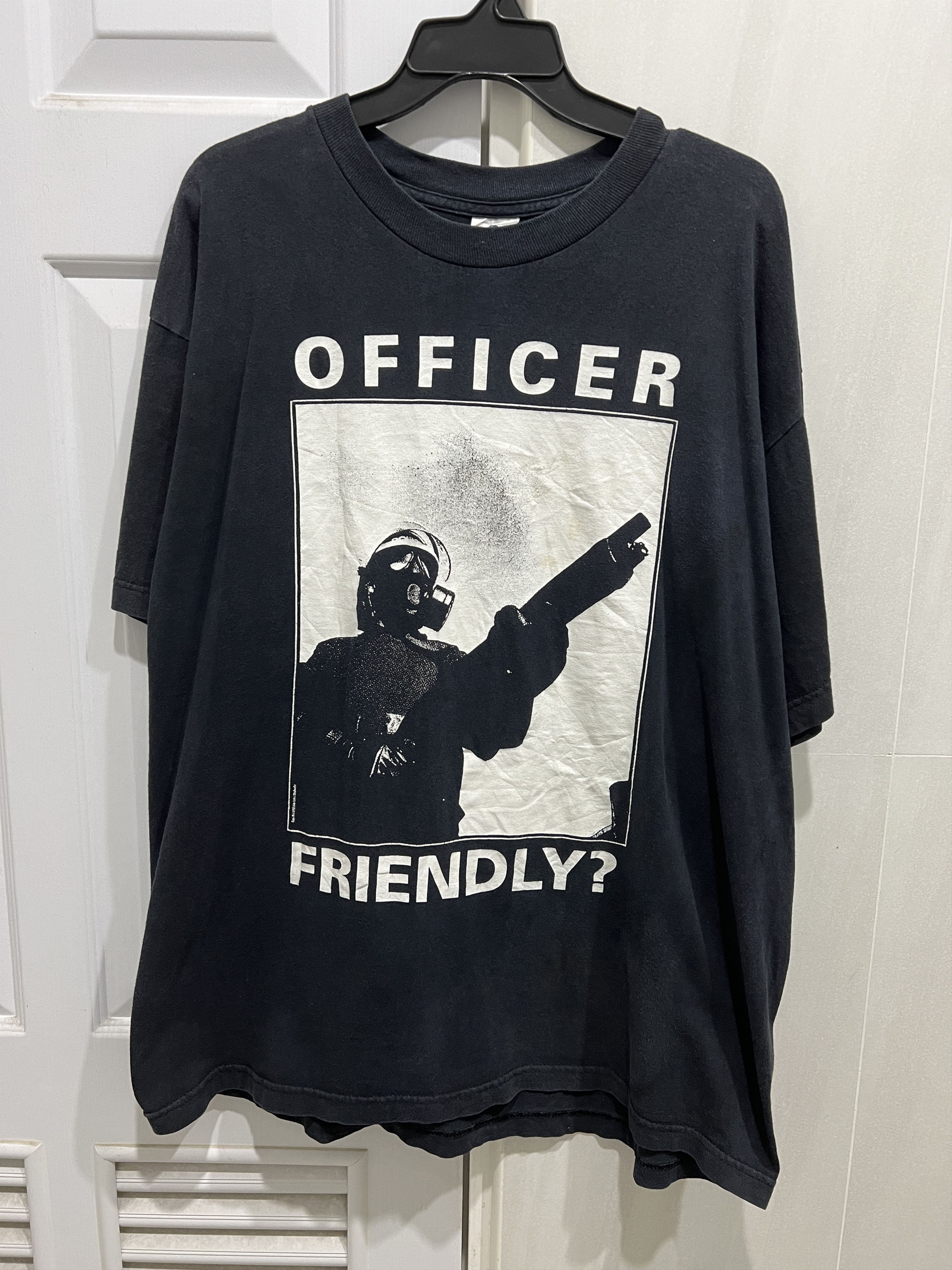 Black Flag × Rap Tees × Vintage Vintage 90s John Yates Officer 
