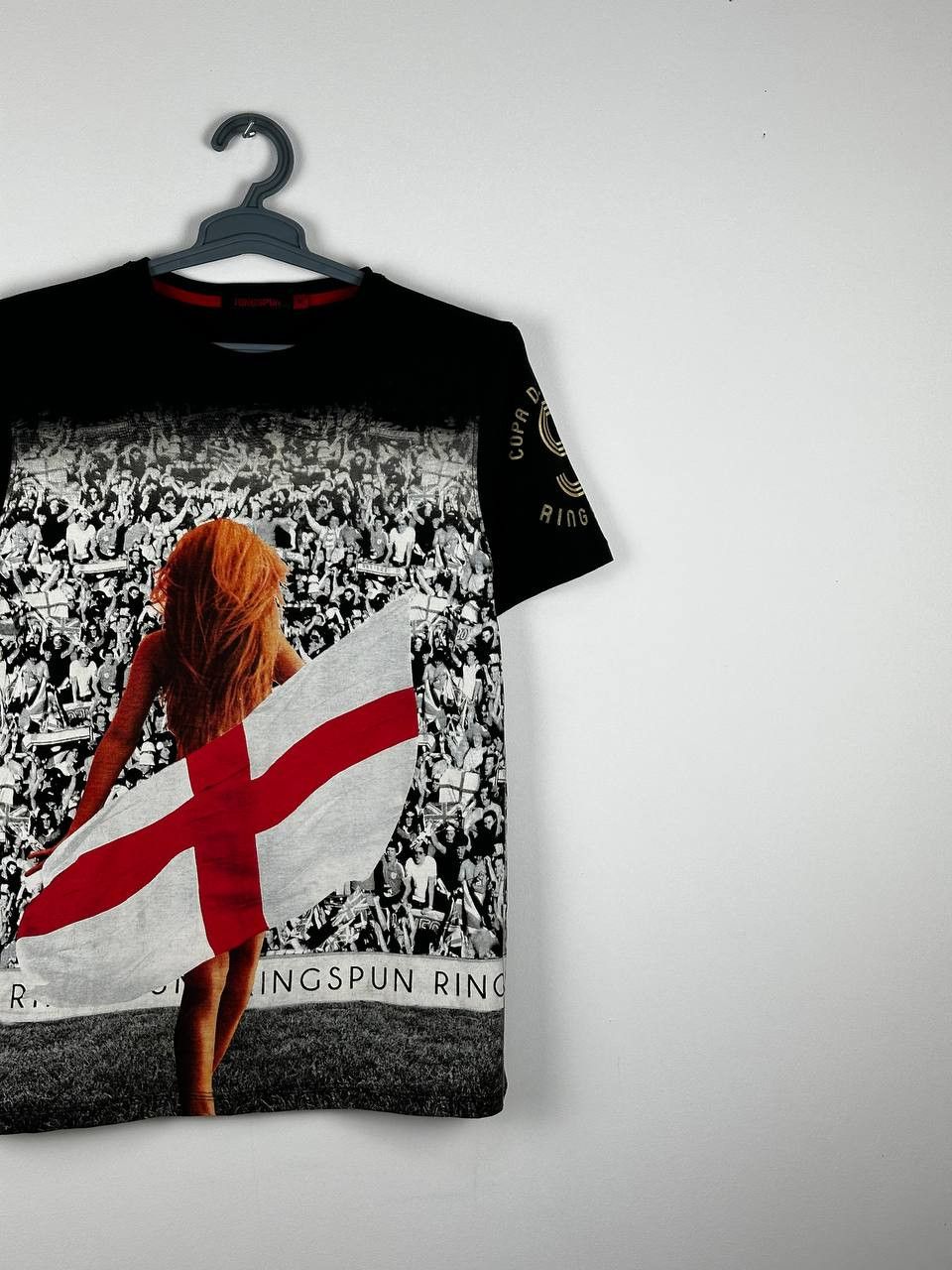 Ringspun × Vintage England Soccer Vintage Sexy Girl Ringspun T Shirt Size US M / EU 48-50 / 2 - 2 Thumbnail