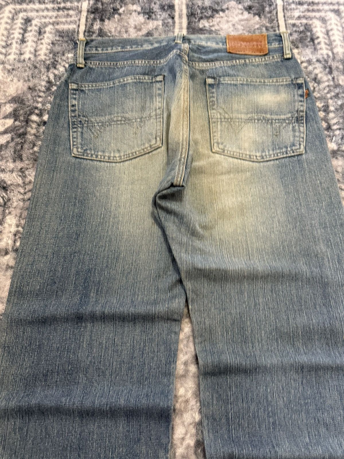 Japanese Brand EDWIN 505 Muddy Wash Selvedge Jeans Straight Loose Size US 32 / EU 48 - 10 Thumbnail