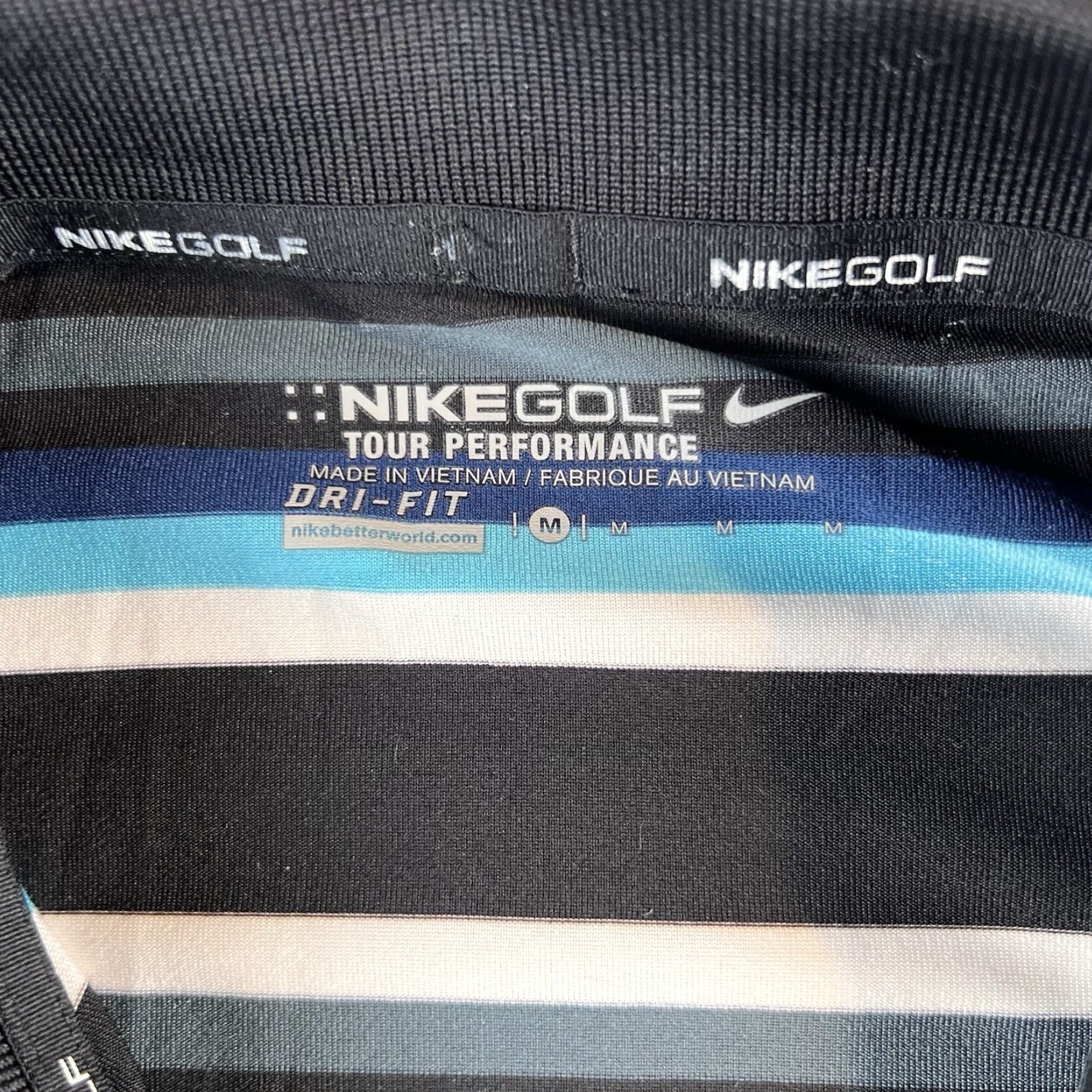 Nike Nike Golf Polo Shirt Mens M Tour Performance Striped Preppy 542172-014 Tour Performance Polo Golf Mens M Multicolor Size US M / EU 48-50 / 2 - 3 Thumbnail