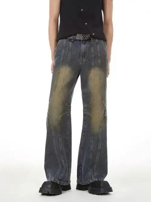 Jean Vintage individual cut design wide leg jeans Size US 32 / EU 48 - 5 Thumbnail