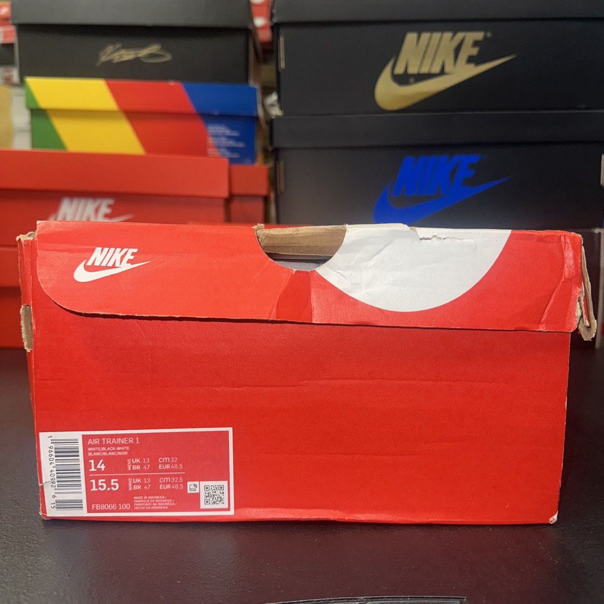 Nike Size 14 - Men Nike Air Trainer 1 White Black FB8066-100 Size US 14 / EU 47 - 7 Thumbnail