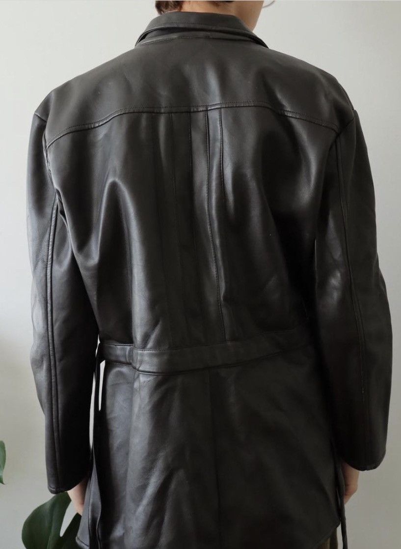 Vintage Black leather blazer style jacket Size US M / EU 48-50 / 2 - 2 Thumbnail