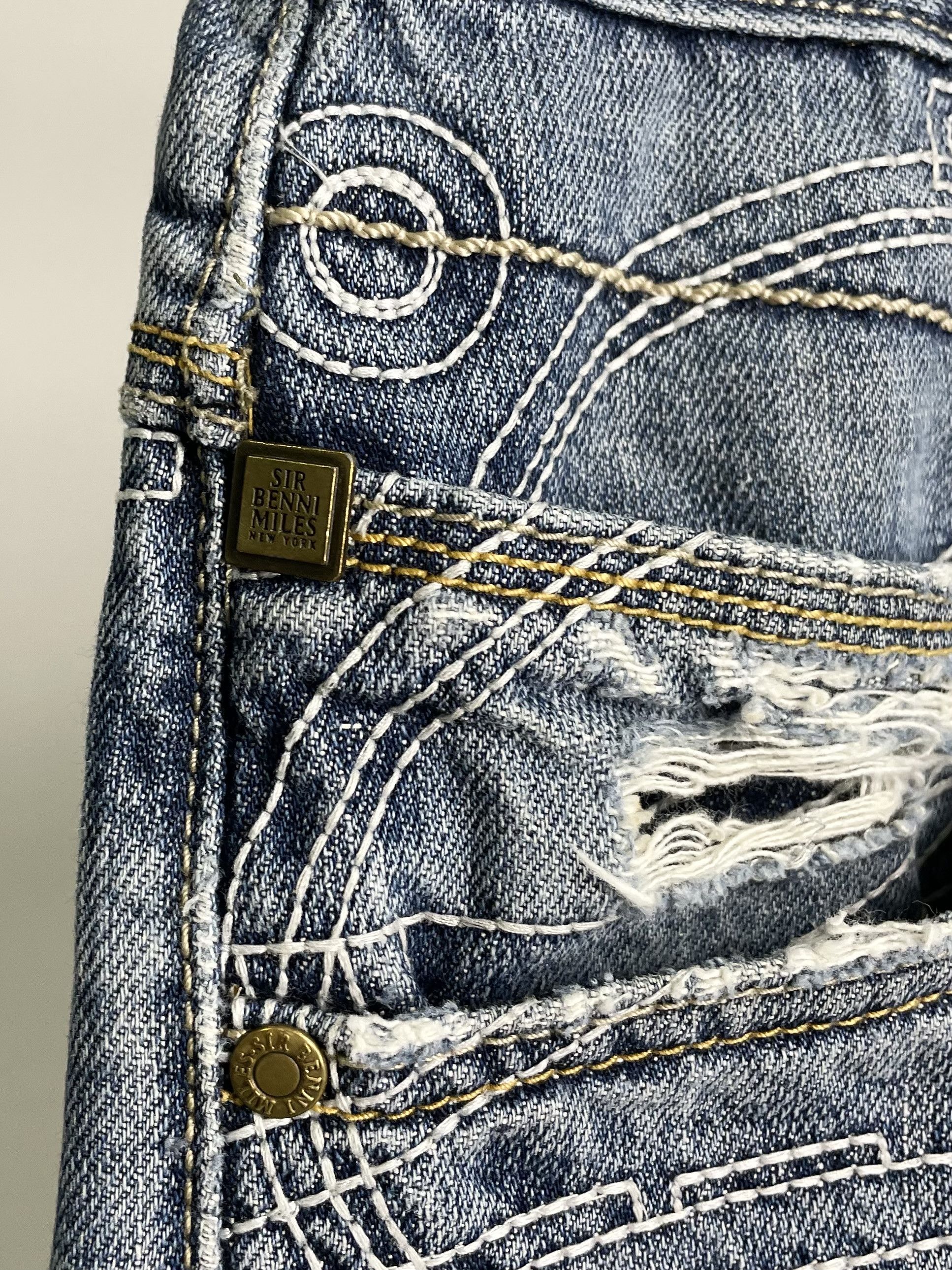 Fubu Sir Benni Miles Vintage Loose Fit Denim Jorts Y2K Shorts Size US 32 / EU 48 - 15 Thumbnail