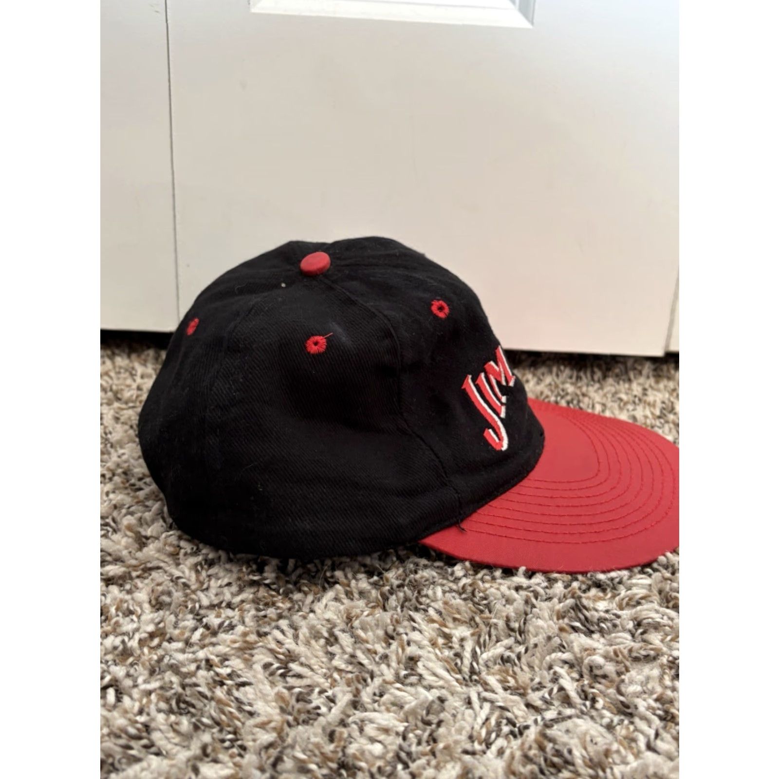 Spell VINTAGE Jim Beam Hat Kentucky Bourbon Whiskey Spell Out Logo Snap Back Baseball Cap One Size Size ONE SIZE - 2 Thumbnail