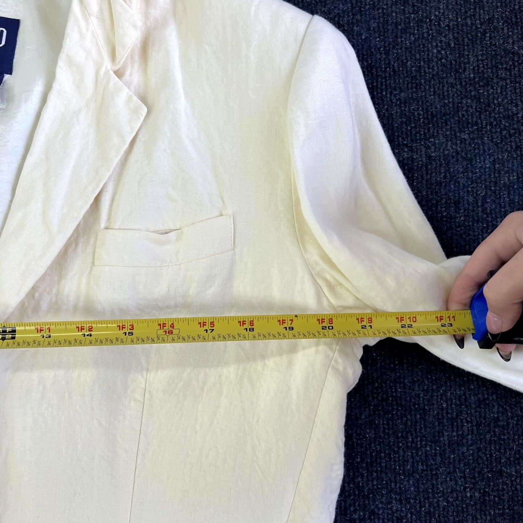 Gap VINTAGE GAP Blazer Womens Large Cream White Linen Single Breasted Casual Jacket Size L / US 10 / IT 46 - 5 Thumbnail