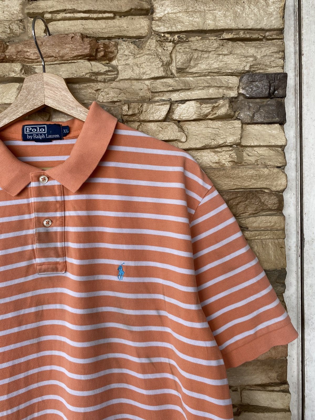 Polo Ralph Lauren Vintage Polo Ralph Lauren Stripes Polo Shirt Size US XL / EU 56 / 4 - 2 Thumbnail
