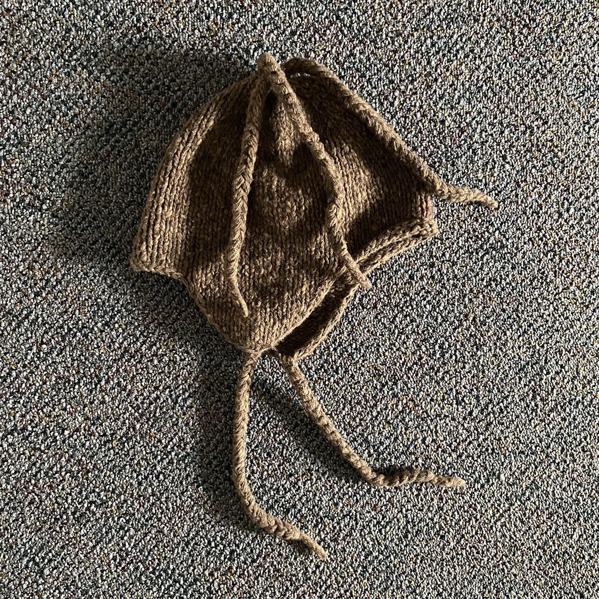 image of Number N Ine Number (N)Ine - Aw04 Wool Knit Beanie in Brown, Men's