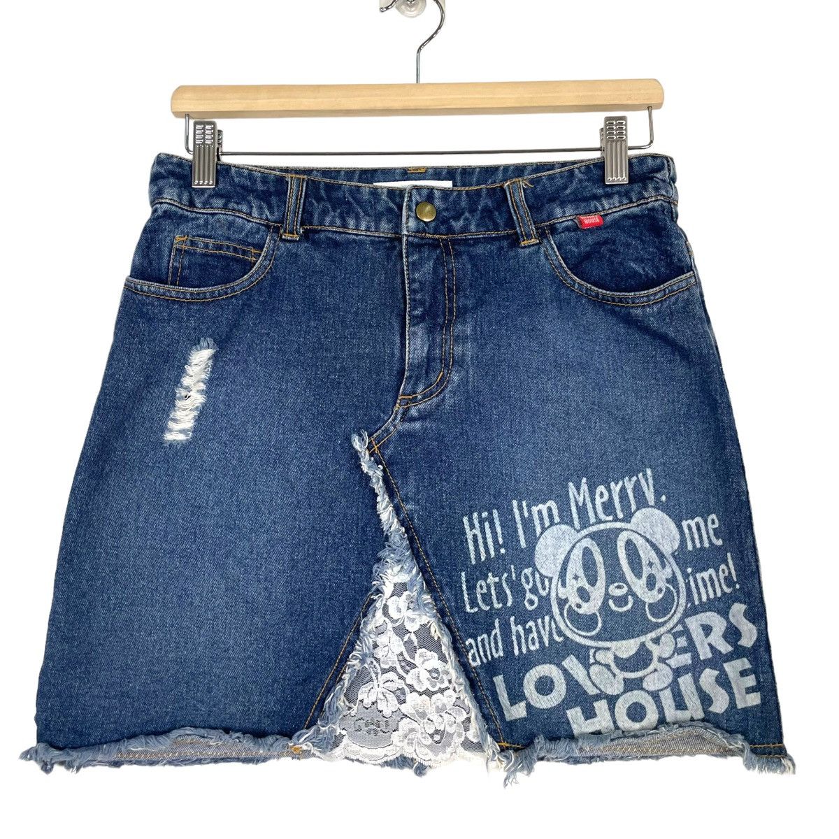 Japanese Brand × Seditionaries 💥 LOVER HOUSE JAPAN DENIM MINI SKIRT Size 30" / US 8 / IT 44 - 1 Thumbnail