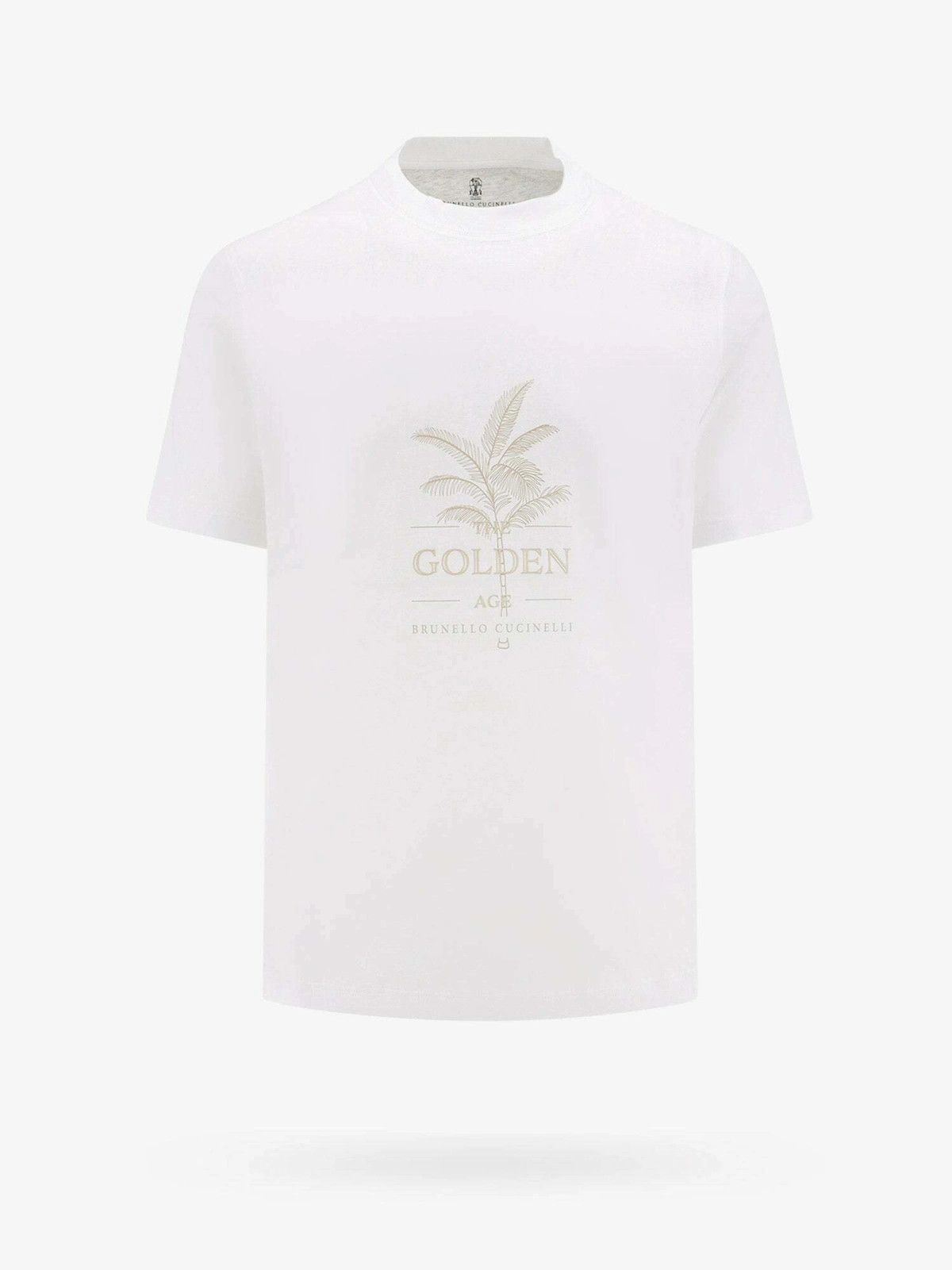 Brunello Cucinelli o1y0526 Crewneck T-Shirt in White Size US S / EU 44-46 / 1 - 1 Thumbnail