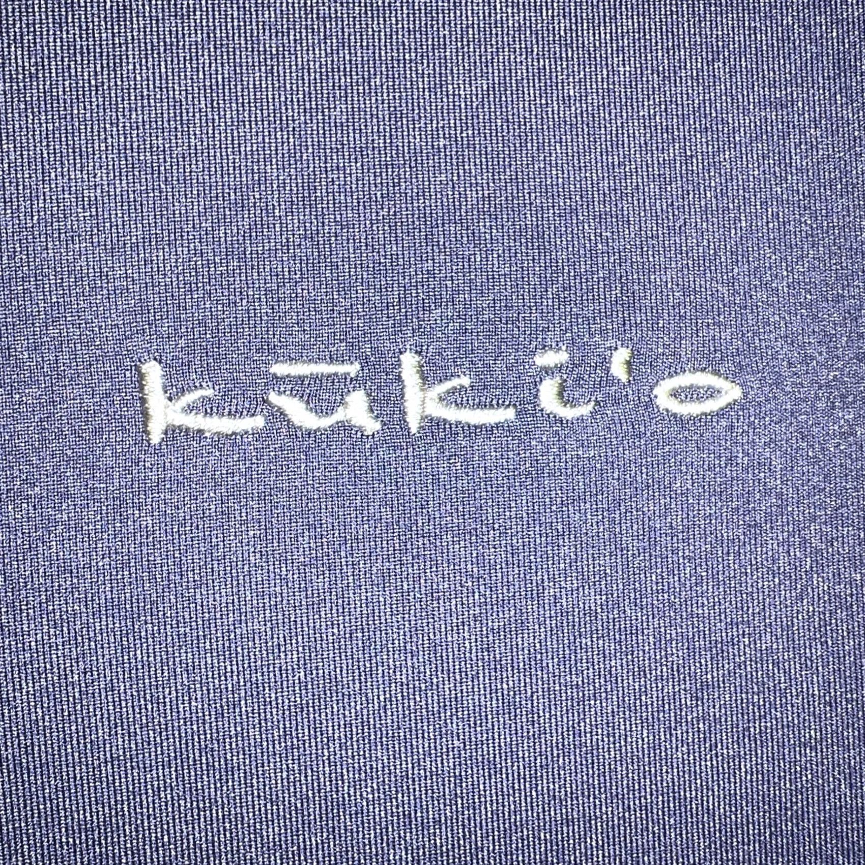 Vintage Kuki’o Country Club Golf Polo Shirt Adult Large Blue Solid Logo Polo Cap Sleeve Short Sleeve 100% Polyester mens NWD Size US L / EU 52-54 / 3 - 3 Thumbnail