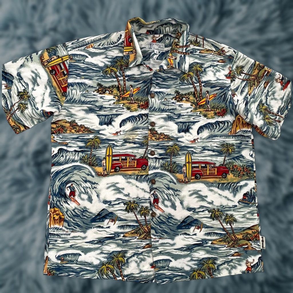 Vintage VINTAGE Toes On The Nose Hawaiian Shirt Adult Medium Floral Button-Up Surfing USA Mens M Size US M / EU 48-50 / 2 - 1 Thumbnail