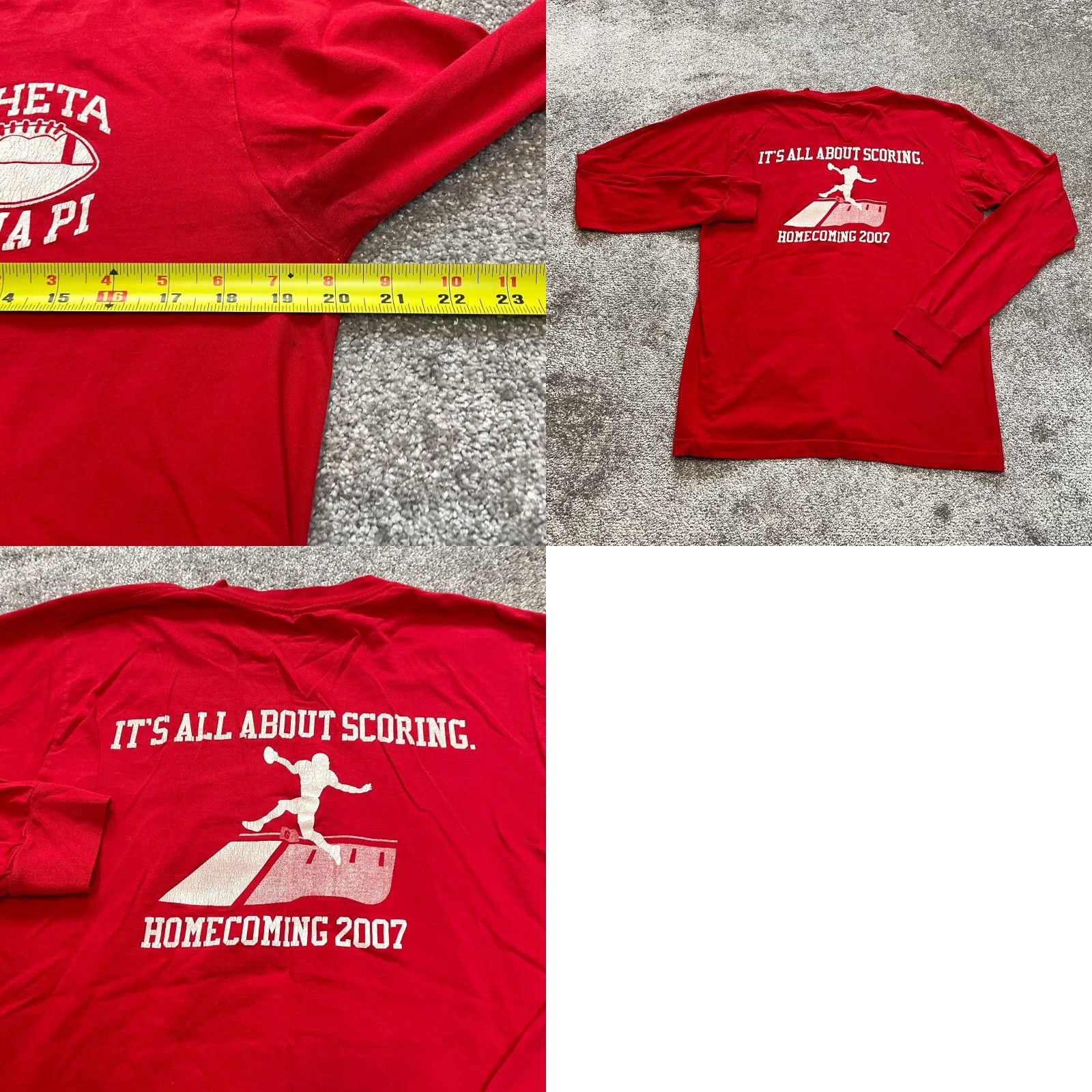 American Apparel American Apparel Shirt Adult Medium Red Long Sleeve Crew Neck Logo T-Shirt Unisex Size US M / EU 48-50 / 2 - 9 Thumbnail