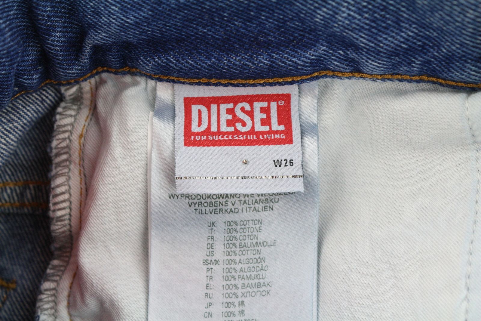 Diesel 1994 0EIAZ W26/L32 Slim Straight High Waist Denim 40677 Size 26" / US 2 / IT 38 - 7 Thumbnail