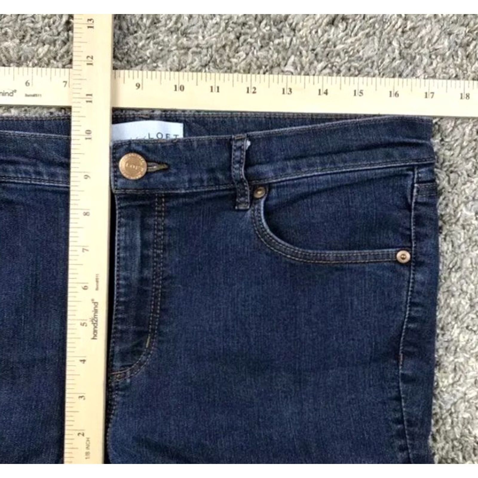 Ann Taylor Ann Taylor Loft Blue Denim Jeans Women's Modern Skinny Size 34x27 Size 24" / US 00 / IT 34 - 6 Thumbnail