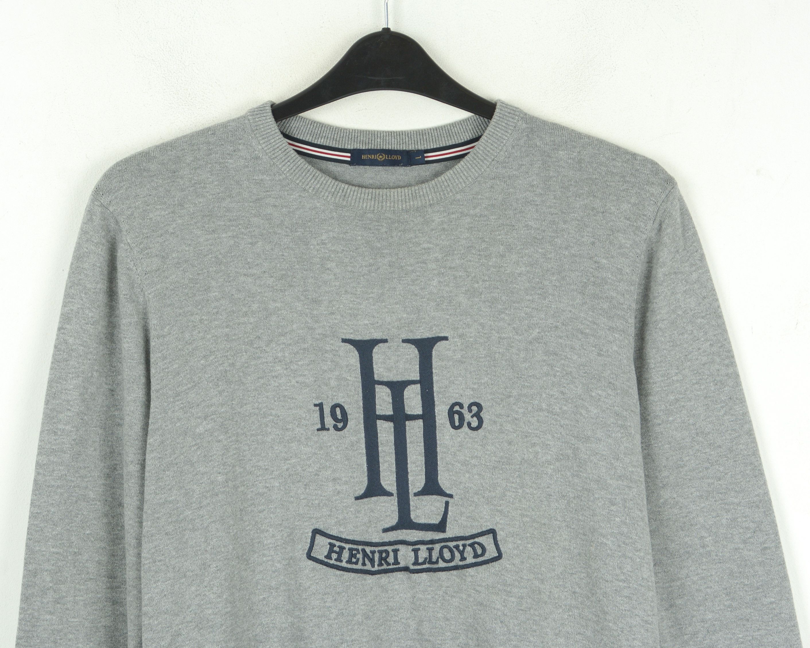 Henri Lloyd Jumper Pullover L Sweater Embroidery Crew Neck Cotton Casual Size US L / EU 52-54 / 3 - 5 Thumbnail