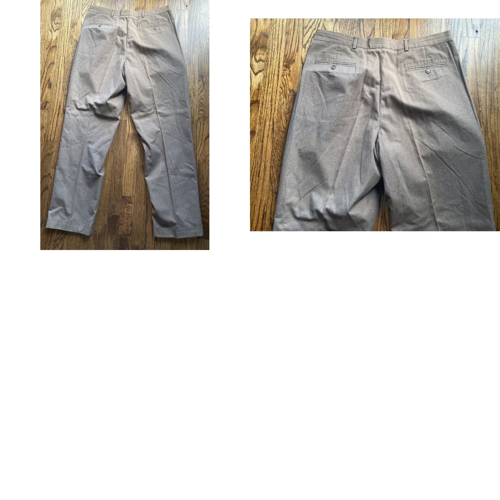 Abercrombie & Fitch VINTAGE Abercrombie Fitch Pants VTG 90s Brown Houndstooth Mens 36x34 fits 34x32 Slacks Size US 36 / EU 52 - 8 Thumbnail