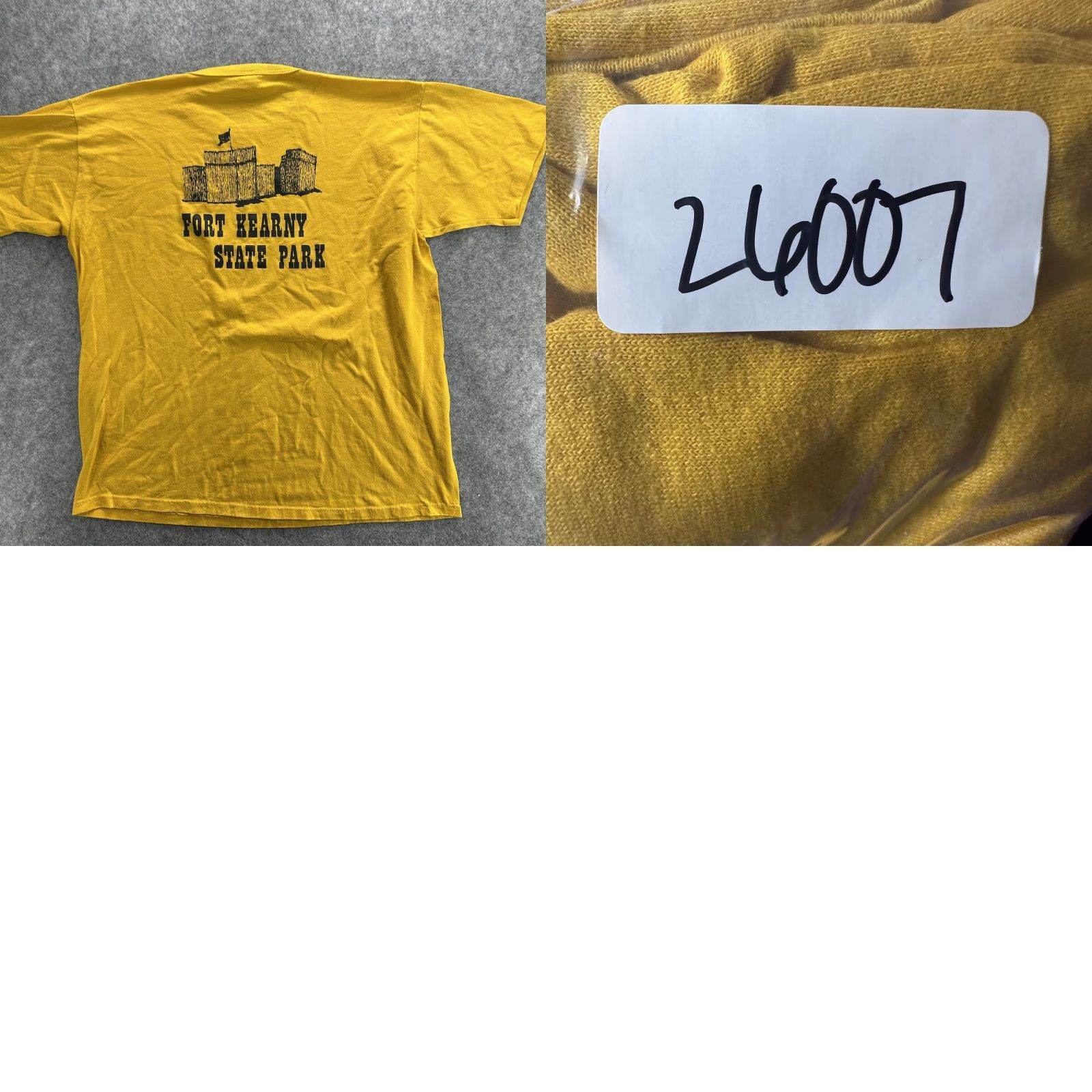 Russell Athletic VINTAGE Russell Athletic Shirt Mens XL Gold Fort Kearny State Park 90s Made USA Size US XL / EU 56 / 4 - 10 Thumbnail