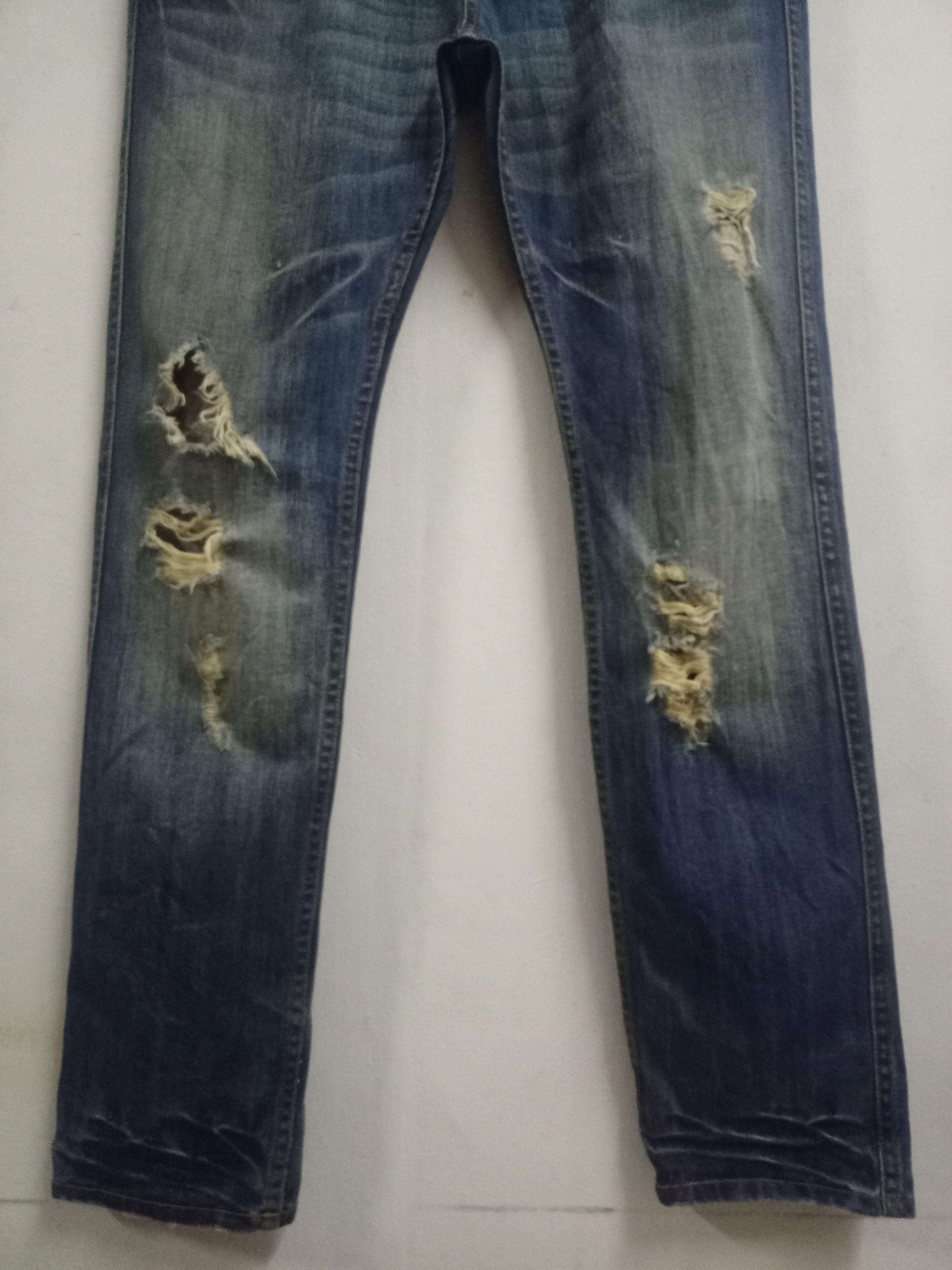 Japanese Brand Vintage Japanese Rattle Trap Blue Wash Distressed Jeans Size US 34 / EU 50 - 6 Thumbnail