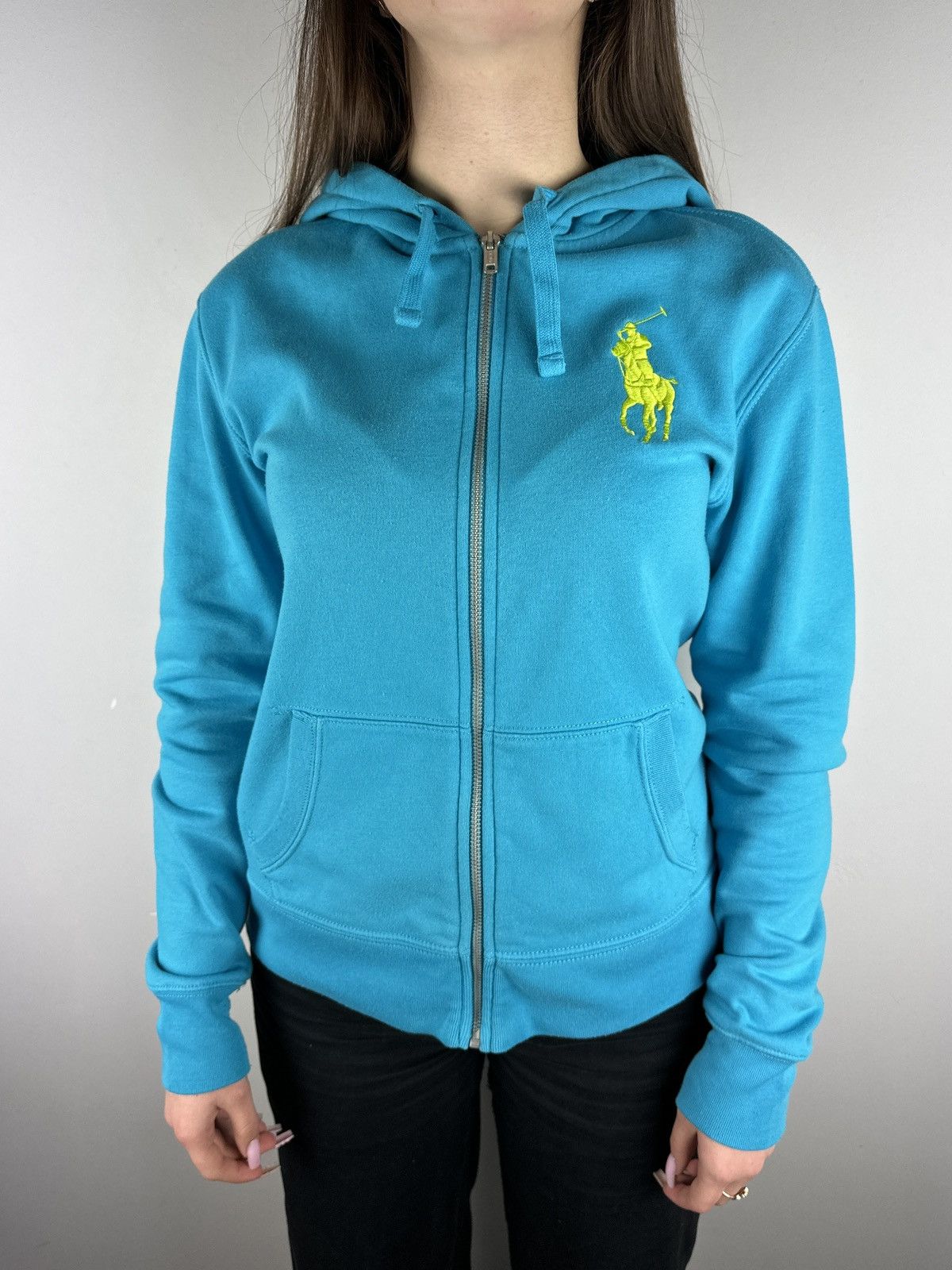 Polo Ralph Lauren × Vintage Vintage Y2K Polo Ralph Lauren Big Horse Logo Zip Up Hoodie Size L / US 10 / IT 46 - 2 Thumbnail