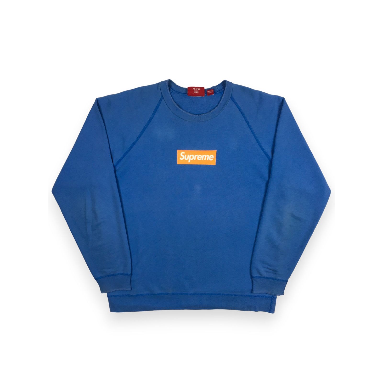 Supreme 2007 Supreme Screenprint Orange Box Logo Crewneck Size US XL / EU 56 / 4 - 1 Thumbnail