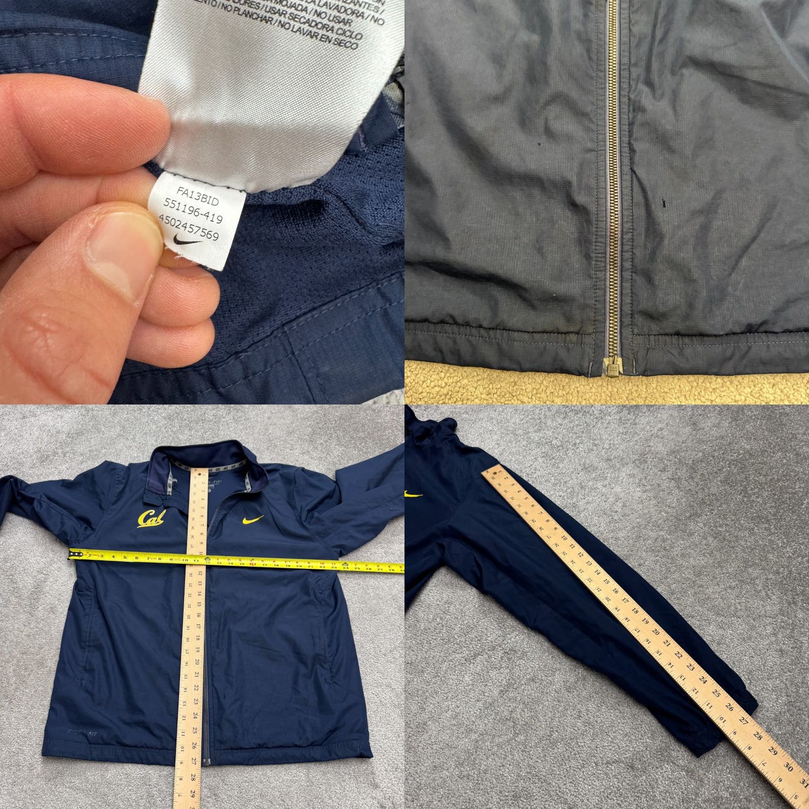 Nike Nike Jacket Mens Large Blue Full Zip Windbreaker Storm Fit Outdoor Sports Active Size US L / EU 52-54 / 3 - 10 Thumbnail