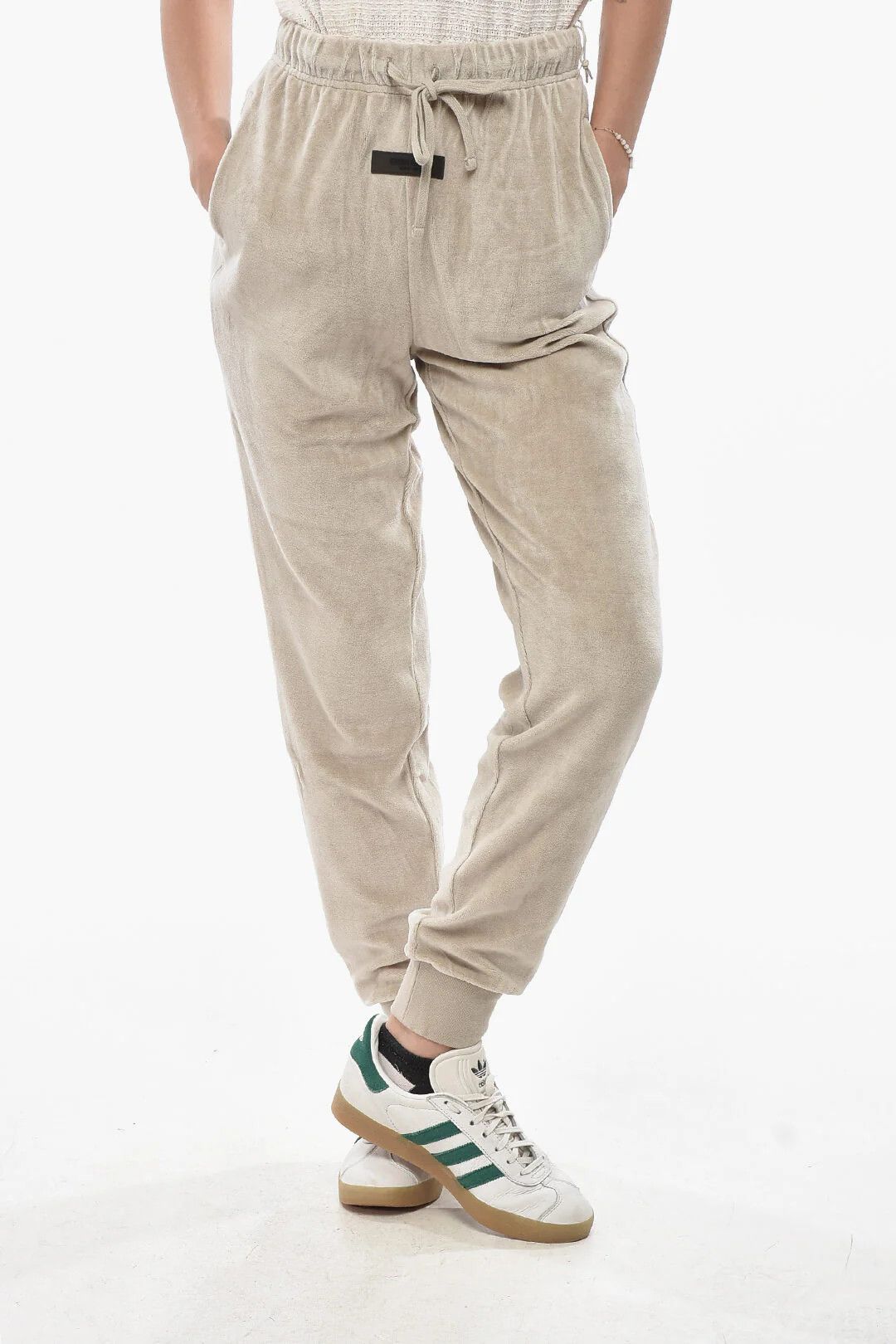Fear of God og1mm0326 Chenille Joggers in Beige Size 27" / US 4 / IT 40 - 1 Thumbnail