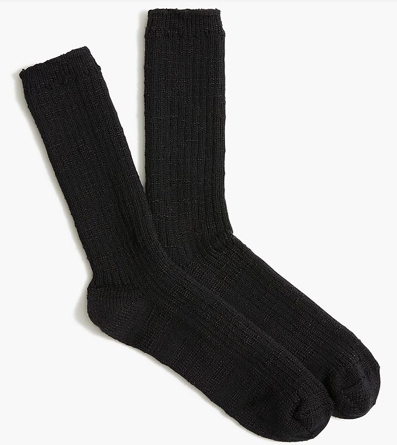 J.Crew J. Crew BN593 Trouser Rib Socks Black ( O/S ) Size ONE SIZE - 1 Thumbnail