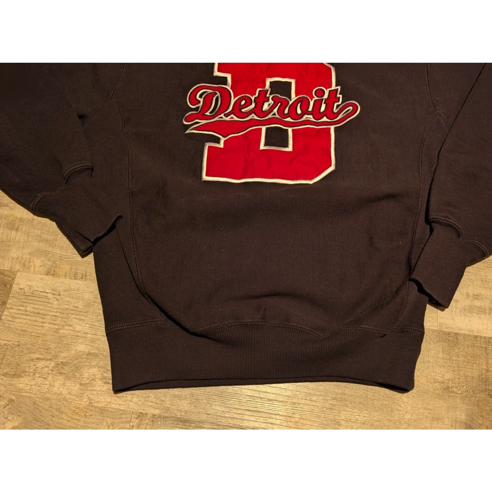 Vintage VINTAGE Steve & Barry's Detroit Crewneck Reverse Weave Sweatshirt Shirt M Black Mens 90s Detroit Team Logo Embroidered Heavyweight Pullover Size US M / EU 48-50 / 2 - 3 Thumbnail