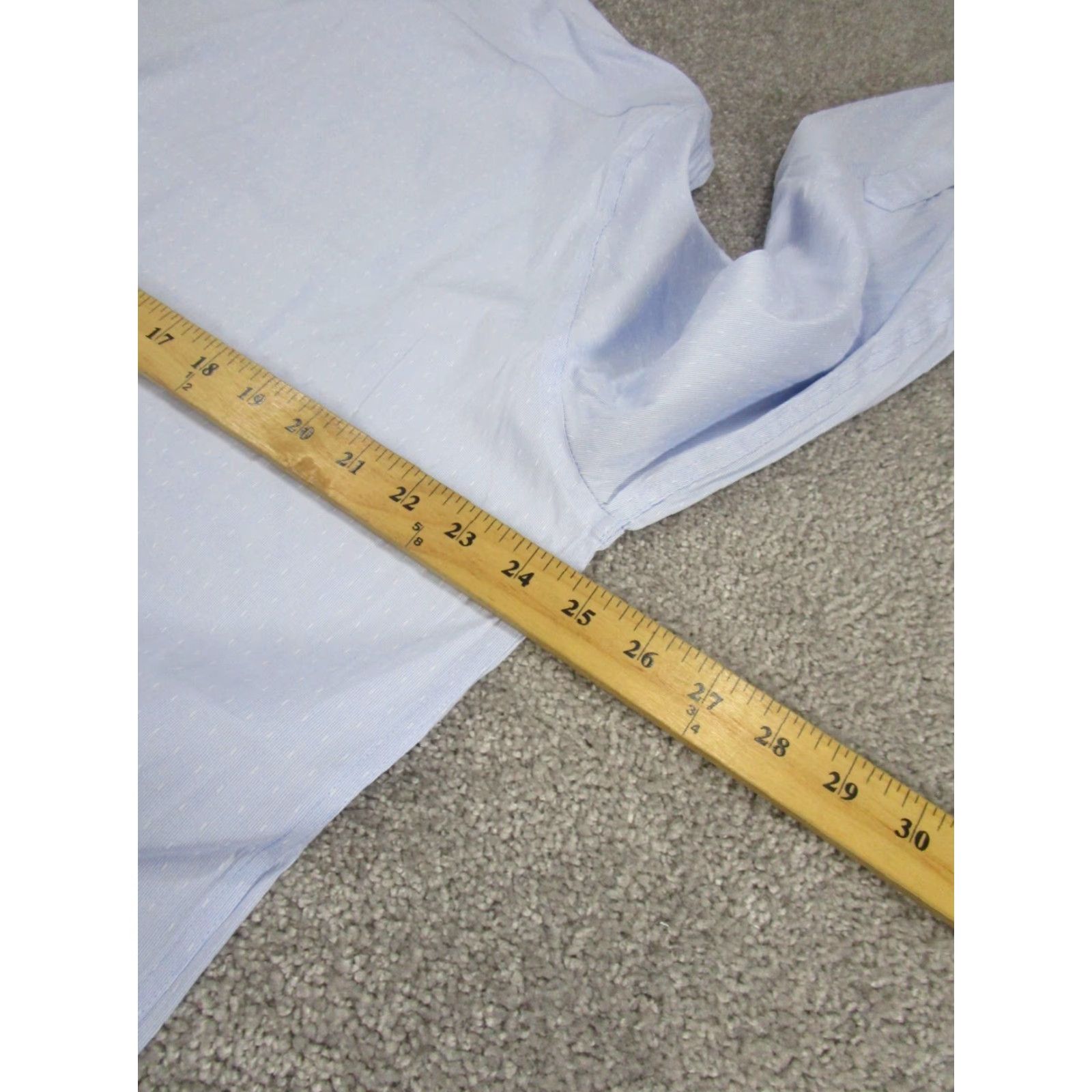 Bonobos Bonobos Dress Shirt Mens 17 Light Blue Slim Button Up Stain Size 46R - 6 Thumbnail